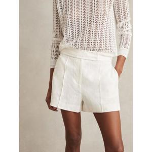 REISS FAWN Linen Whipstitch Shorts